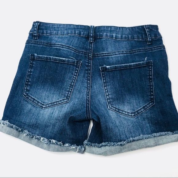 Distressed denim jean short shorts Refuge - 2 - Picture 3 of 7